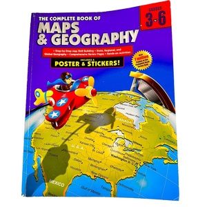 CARSON DELLOSA The Complete Book of Maps & Geography Workbook - Grades 3-6